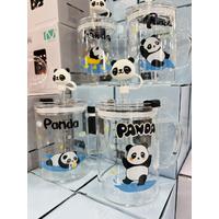Panda Tasarımlı Cam Kupa
